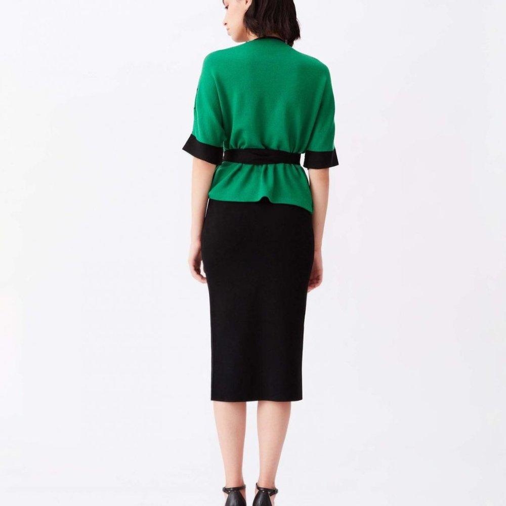 NWT Diane von Furstenberg DVF Cardigan, XS, Green, Knit Wrap Top - Picture 5 of 16